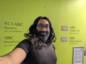 Anjay at the ABC studios Illawarra